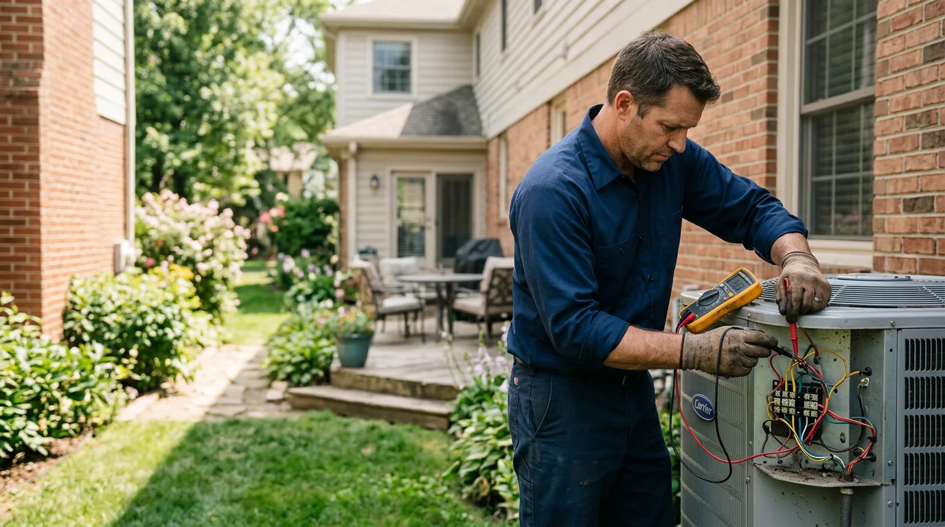 HVAC technician working near Savona, NY